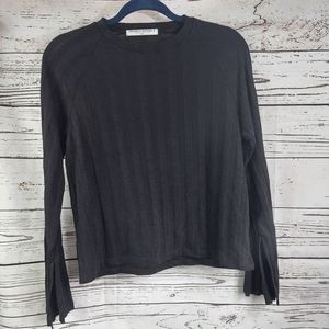 Project social t ribbed black top size small